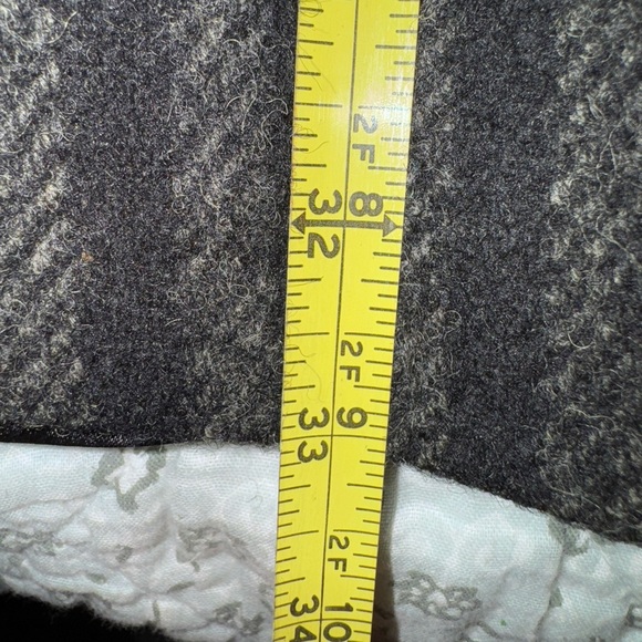 Vintage Gallery black/grey striped peacoat. 100% pure wool No size tag 21”P to P - Picture 13 of 13